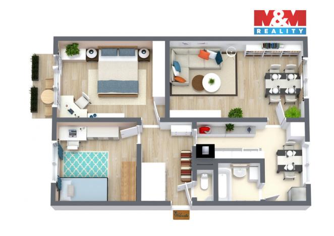 Prodej bytu 3+1, Blansko, Pod Javory, 75 m2