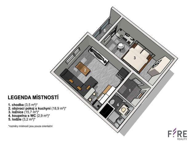 Prodej bytu 2+kk, Liberec - Liberec VI-Rochlice, Burianova, 42 m2