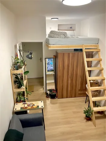 Pronájem bytu 1+kk, Praha - Vinohrady, Hradecká, 17 m2