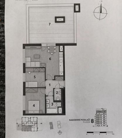 Pronájem bytu 3+kk, Praha - Hlubočepy, Fabiánové, 63 m2