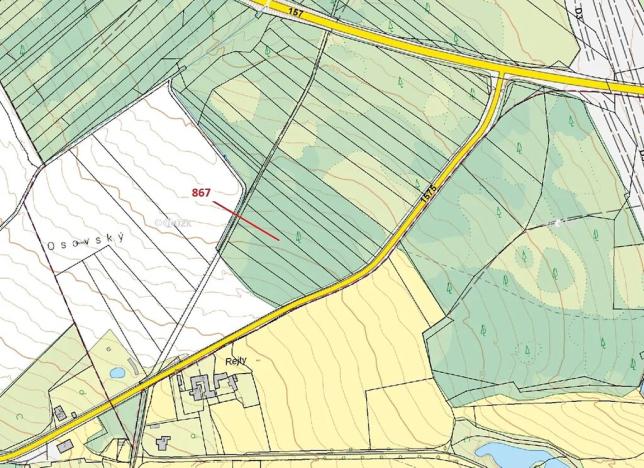 Dražba lesa, Netřebice, 3608 m2