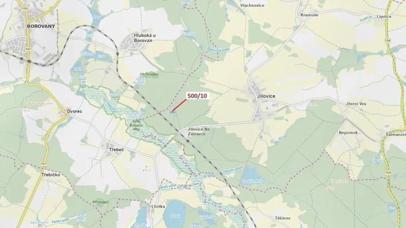 Dražba lesa, Jílovice, 5755 m2