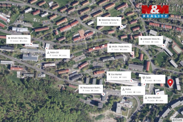 Pronájem bytu 4+kk, Meziboří, J. A. Komenského, 63 m2