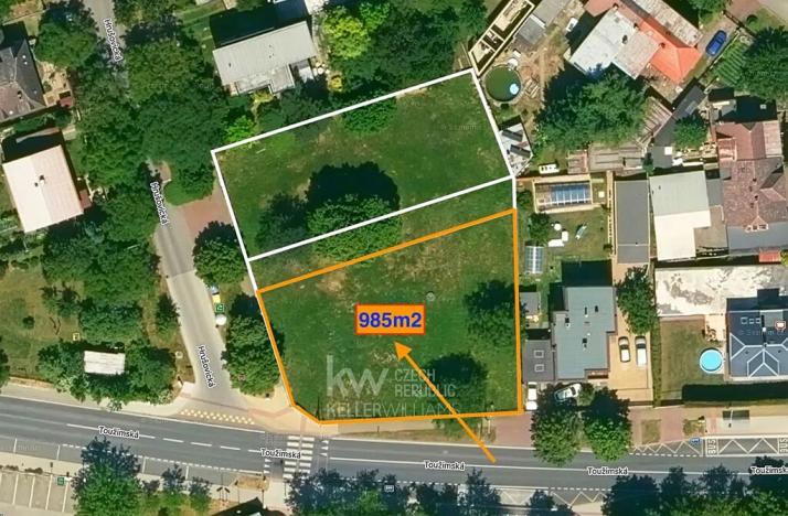 Prodej komerčního pozemku, Praha - Kbely, Toužimská, 985 m2