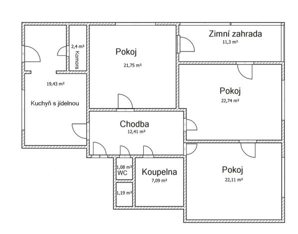 Pronájem bytu 3+1, Brno, Těsnohlídkova, 121 m2