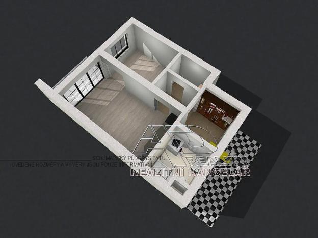 Pronájem bytu 1+1, České Budějovice, Nová, 47 m2