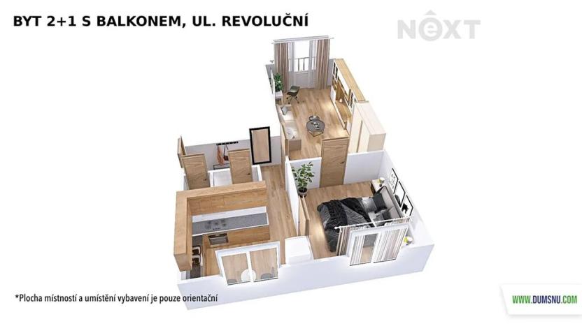 Prodej bytu 2+1, Šumperk, Revoluční, 55 m2