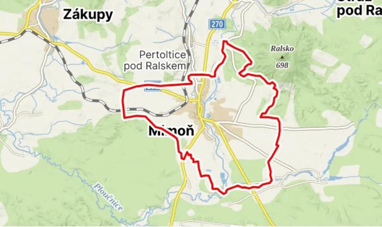 Dražba pozemku, Mimoň, 11189 m2