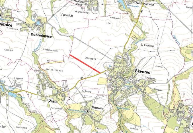 Prodej pole, Škvorec, 12948 m2