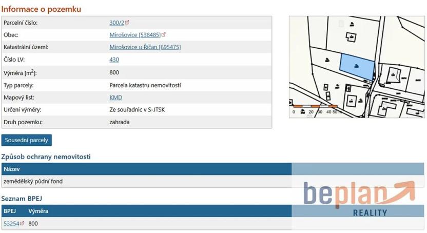 Prodej pozemku pro bydlení, Mirošovice, Na Vrchách, 839 m2