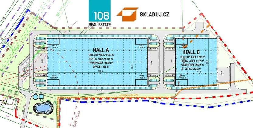 Pronájem skladu, Branišovice, 8000 m2