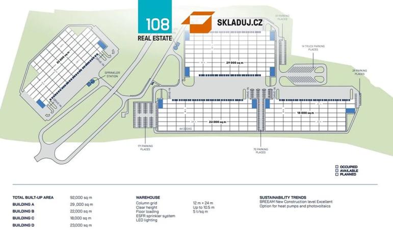 Pronájem skladu, Hladké Životice, Kujavská, 10000 m2