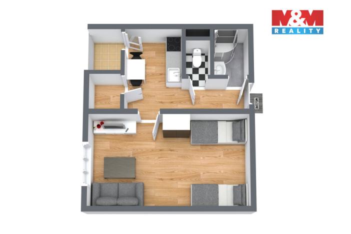 Prodej bytu 1+1, Karlovy Vary, K. Čapka, 36 m2