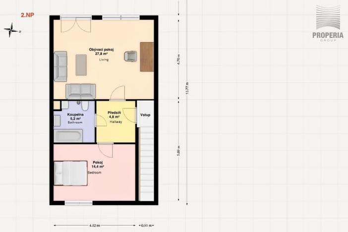 Prodej bytu 2+kk, Slavkov u Brna, Bučovická, 52 m2