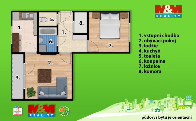 Prodej bytu 2+1, Choceň, Podhomolí, 64 m2