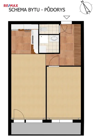 Pronájem bytu 2+kk, Praha - Michle, Bítovská, 38 m2