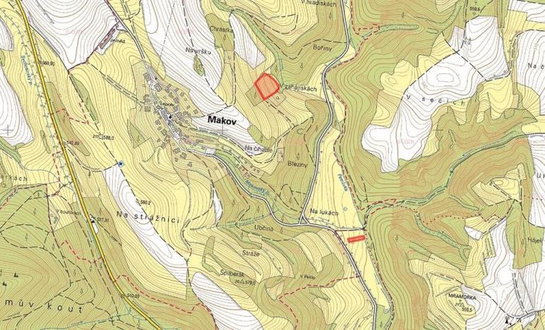 Prodej louky, Makov, 8778 m2
