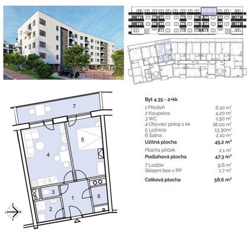 Prodej bytu 2+kk, Hustopeče, Alejní, 56 m2