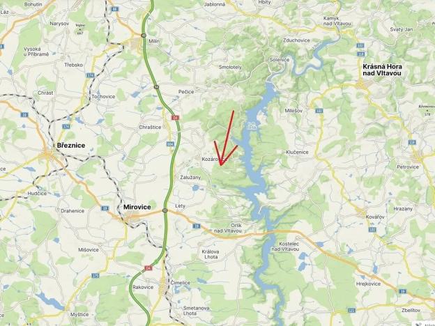 Prodej lesa, Kozárovice, 40085 m2