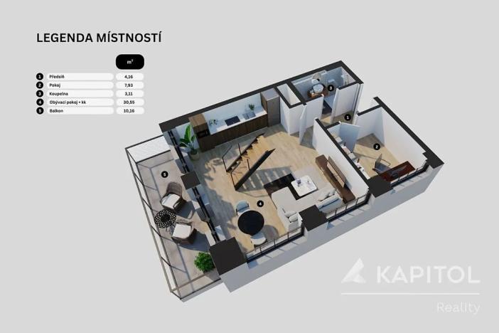 Prodej bytu 3+kk, Praha - Vysočany, Kolbenova, 79 m2