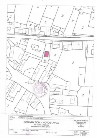 Prodej pozemku pro bydlení, Týnec nad Labem, 812 m2