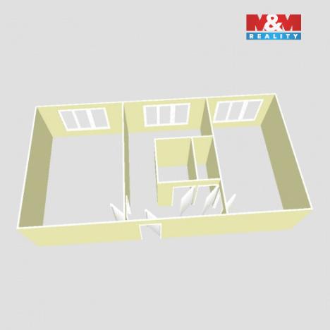 Pronájem bytu 2+1, Klášterec nad Ohří - Miřetice u Klášterce nad Ohří, Jana Ámose Komenského, 52 m2