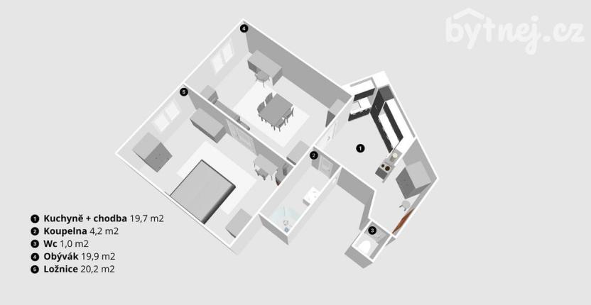 Pronájem bytu 2+1, Praha - Bubeneč, Puškinovo náměstí, 65 m2