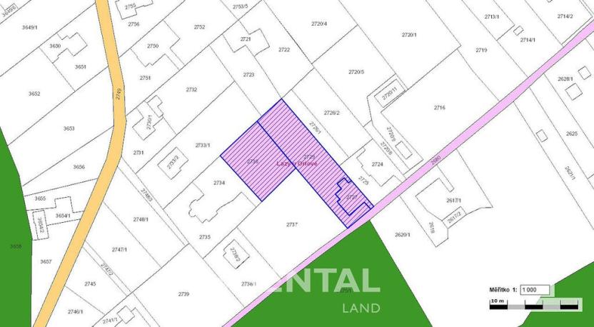 Prodej pozemku, Orlová - Lazy, V Zimném dole, 2540 m2