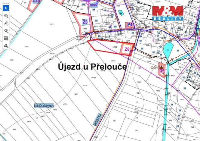 Prodej pozemku pro bydlení, Újezd u Přelouče, 8659 m2