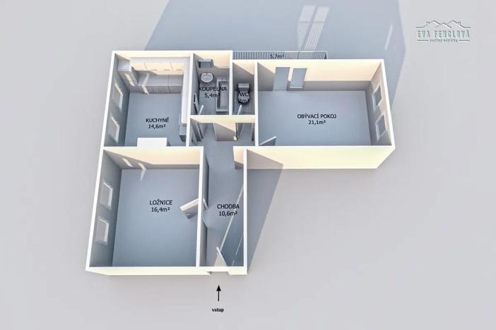 Prodej bytu 2+1, Vejprnice, Jižní Svahy, 70 m2