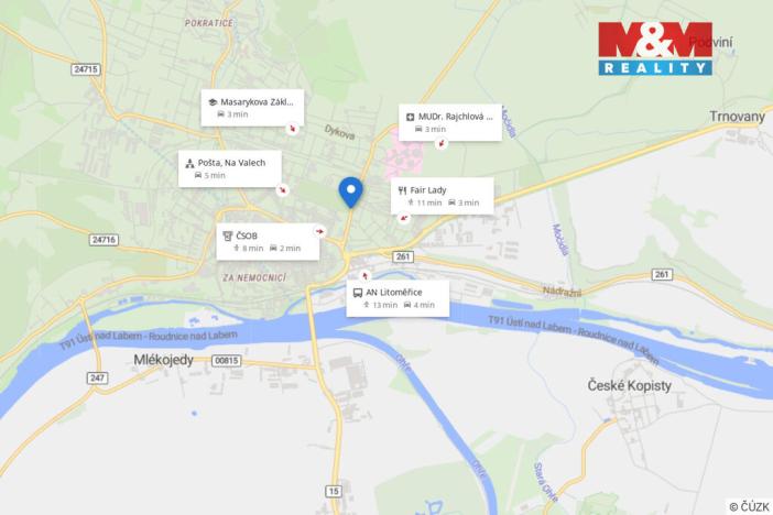 Prodej bytu 1+1, Litoměřice, Daliborova, 45 m2