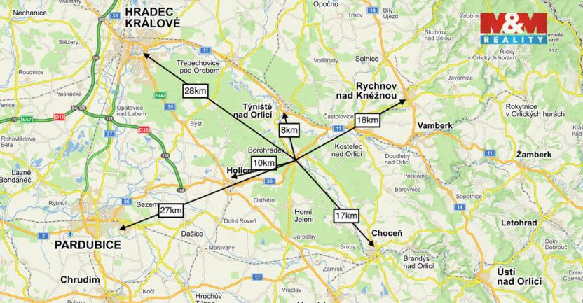 Prodej zahrady, Borohrádek, 465 m2