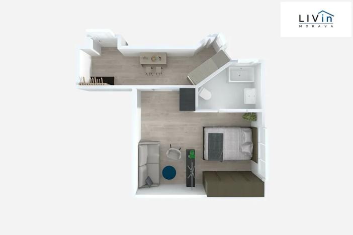 Pronájem bytu 1+1, Olomouc, Starodružiníků, 28 m2