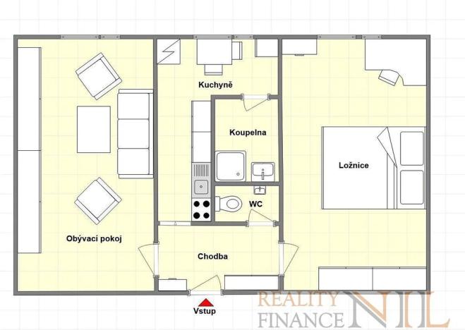Pronájem bytu 2+1, Plzeň, Sokolovská, 58 m2