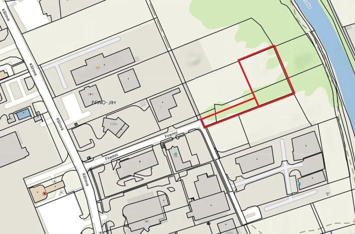 Prodej komerčního pozemku, Brno, Kšírova, 3534 m2