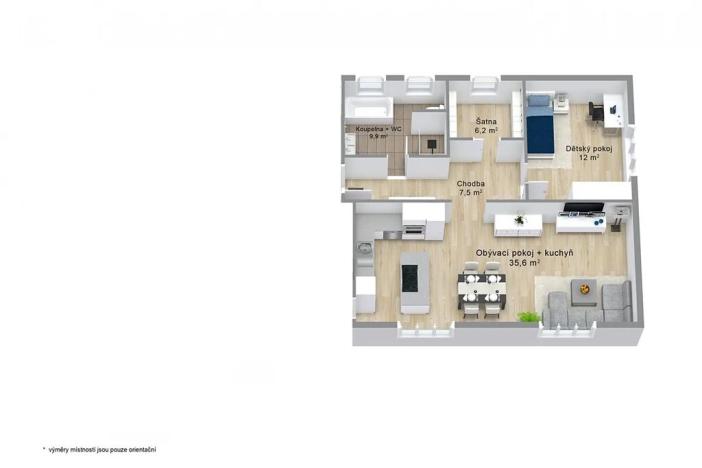 Prodej bytu 3+1, Ostrov, Hlavní třída, 76 m2