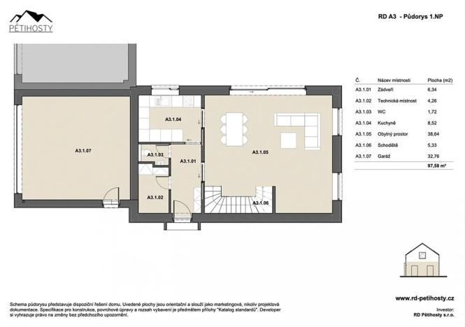 Prodej rodinného domu, Pětihosty, 163 m2