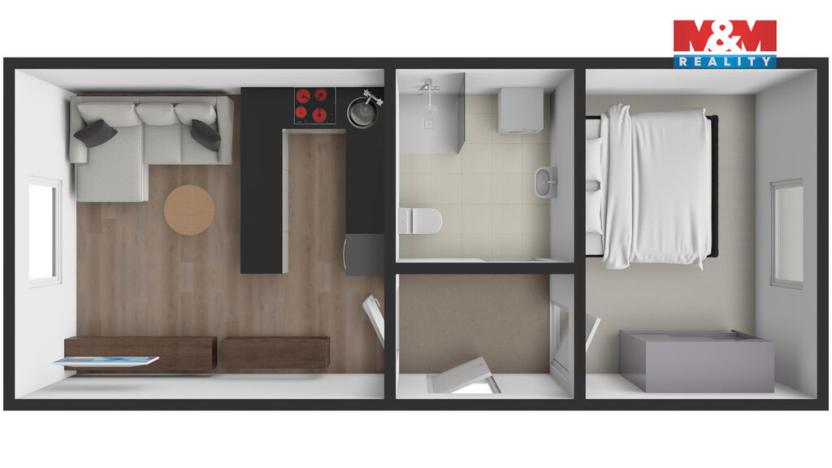 Prodej bytu 1+1, Ústí nad Orlicí, 17. listopadu, 37 m2