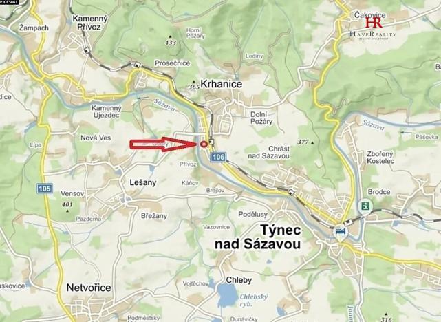 Pronájem bytu 1+kk, Týnec nad Sázavou, 25 m2