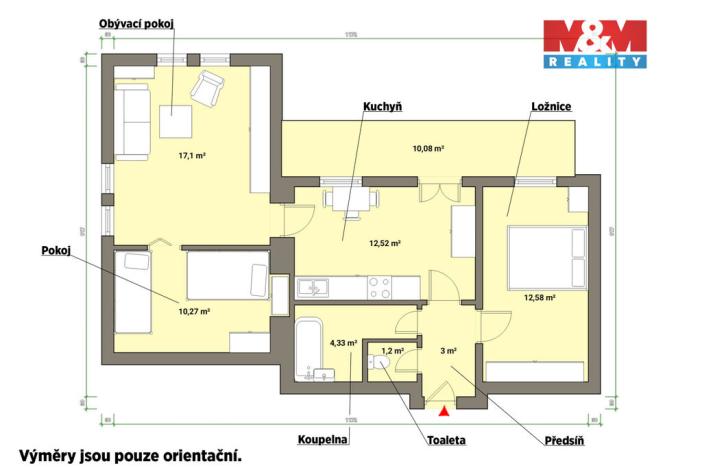 Prodej bytu 2+1, Mariánské Lázně, Ruská, 60 m2