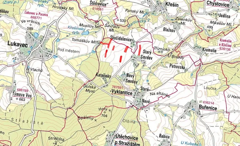 Prodej pole, Vyklantice, 16454 m2