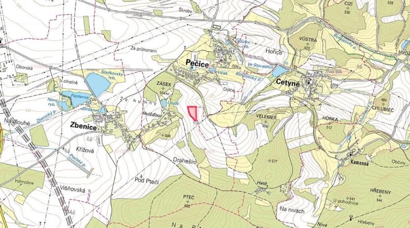 Prodej pole, Cetyně, 8891 m2