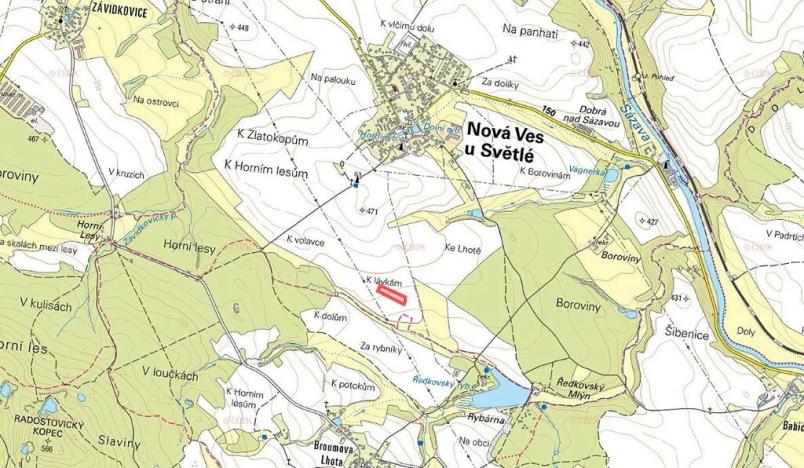 Prodej pole, Nová Ves u Světlé, 6891 m2