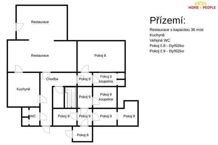 Prodej ubytování, Nové Hamry, 350 m2