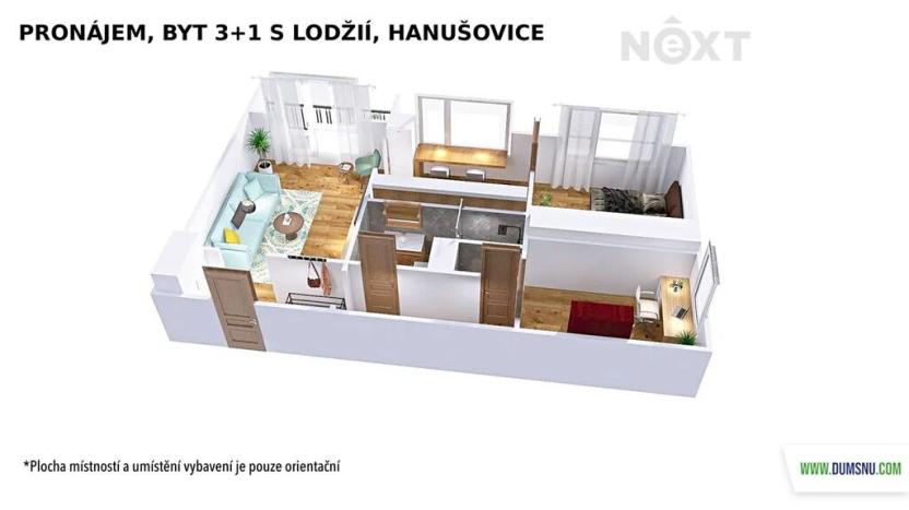 Pronájem bytu 3+1, Hanušovice, Zábřežská, 60 m2