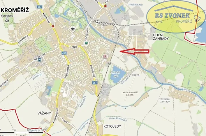 Prodej pozemku pro bydlení, Kroměříž, Obvodová, 617 m2