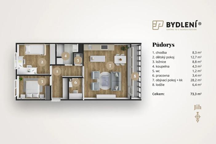 Prodej bytu 3+kk, Teplice, Trnovanská, 76 m2