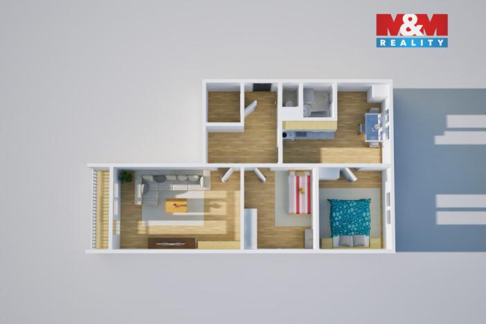 Prodej bytu 3+1, Ústí nad Labem - Krásné Březno, Družstevní, 65 m2