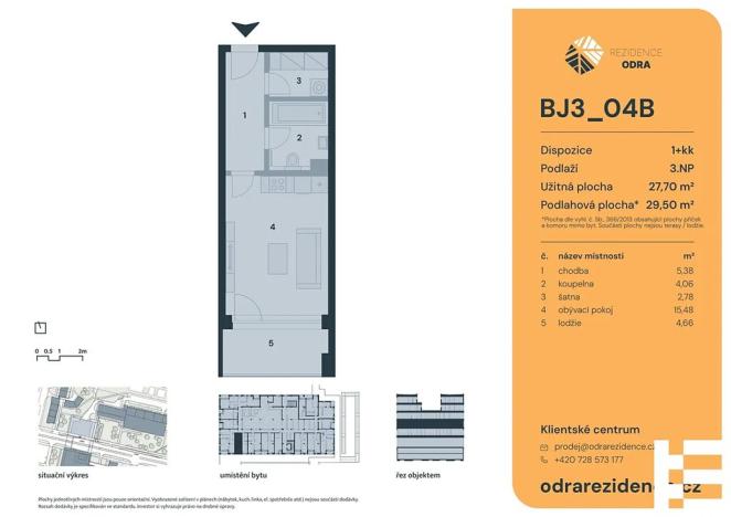 Prodej bytu 1+kk, Praha - Bohnice, Lodžská, 28 m2