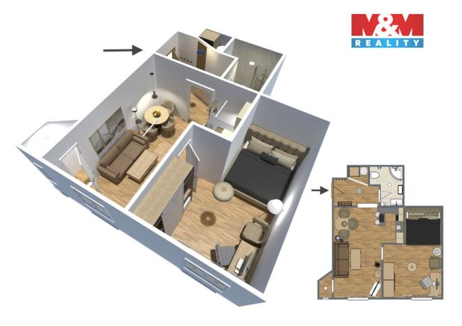 Pronájem bytu 2+kk, Praha - Vinohrady, Slezská, 42 m2